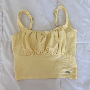 Light yellow flattering top